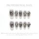 【Multi-Nail Type】Dark Fairy Funeral Nail Art Shiny Dark Tones & DIY Mysterious Accessories