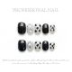 【45】Black Leopard Print Nail Kit Shiny Leopard Patterns & DIY Bold Accessories