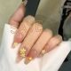 【Multi-Nail Type】Hand-Painted Tulip Nail Kit Shiny Flower Patterns & DIY Romantic Accessories