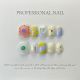 【125】Cute Smiley Face Nail Kit Shiny Emoji Patterns & DIY Playful Accessories
