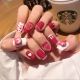 【143】Strawberry Bear Nail Kit Shiny Bear Patterns & DIY Sweet Accessories