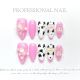 【225】Pink Hugging Bear Nail Kit Shiny Bear Patterns & DIY Cute Accessories