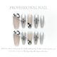 【237】Magic Mirror Checkerboard Nail Kit Shiny Grid Patterns & DIY Modern Accessories