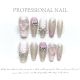 【288】Pink Plaid Nail Art Shiny Grid Patterns & DIY Sweet Accessories