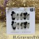 【381】Black Camellia Nail Kit Shiny Flower Patterns & DIY Elegant Accessories