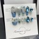 【Multi-Nail Type】French Blue Pearl Nail Kit Shiny Pearl Decor & DIY Classic Accessories
