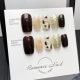 【417】Champagne Latte Nail Art Shiny Brown Tones & DIY Mellow Accessories