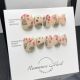 【423】Hand-Painted Plum Blossom Nail Kit Shiny Flower Patterns & DIY Traditional Accessories