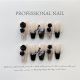 【447】Black Camellia Nail Art Shiny Flower Patterns & DIY Elegant Accessories
