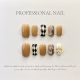 【448】Checkerboard Nail Kit Shiny Grid Patterns & DIY Classic Accessories