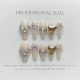 【457】Color Diamond Heart Nail Kit Shiny Heart Patterns & DIY Playful Accessories