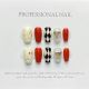 【461】Burgundy Argyle Nail Art Shiny Grid Patterns & DIY Romantic Accessories