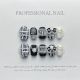 【470】Hepburn Style Nail Kit Shiny Elegant Patterns & DIY Classic Accessories