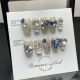 【478】Blue White Pile Drill Nail Art Shiny Sparkle Decor & DIY Cool Accessories