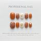 【500】Orange Wool Nail Kit Shiny Textured Patterns & DIY Warm Accessories