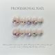 【519】Short Round Nail Art Shiny Short Shape & DIY Cute Accessories