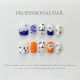 【565】Milk Pattern Nail Kit Shiny White Patterns & DIY Fresh Accessories