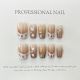 【597】Caramel French Nail Art Shiny French Tips & DIY Warm Accessories