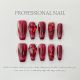 【Multi-Nail Type】Luxury Rose Red Nail Kit Shiny Red Tones & DIY Premium Accessories