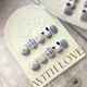 【638】Milk Blue Pachacco Nail Kit Shiny Dog Patterns & DIY Cute Accessories