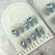 【690】Blue Ice Stone Nail Kit Shiny Blue Tones & DIY Cool Accessories