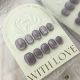 【709】Taro Purple Cat Eye Nail Kit Shiny Cat Eye Polish & DIY Sweet Accessories