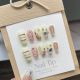 【745】Milk White Graffiti Nail Kit Shiny Artistic Patterns & DIY Playful Accessories