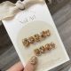 【821】Golden Glassy Flower Nail Kit Shiny Flower Patterns & DIY Elegant Accessories