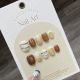 【863】Brown Sugar Latte Nail Art Shiny Brown Tones & DIY Mellow Accessories