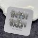 【896】Velvet Snowflake Nail Kit Shiny Snow Patterns & DIY Warm Accessories