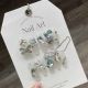 【898】Pure White Wedding Dress Nail Kit Shiny White Tones & DIY Romantic Accessories