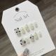 【910】3D Panda Nail Art Shiny Panda Patterns & DIY Cute Accessories