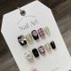 【911】Hot Girl Plaid Nail Kit Shiny Grid Patterns & DIY Bold Accessories