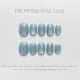 【1020】Ice Blue Cat Eye Nail Kit Shiny Cat Eye Polish & DIY Cool Accessories
