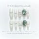 【1034】Nude White French Nail Kit Shiny French Tips & DIY Minimalist Accessories