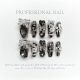 【1038】Dark Full Diamond Nail Kit Shiny Sparkle Decor & DIY Mysterious Accessories