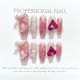 【Multi-Nail Type】Beautiful Hello Kitty Nail Kit Shiny Cartoon Patterns & DIY Cute Accessories
