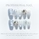 【1072】Crystal Daisy Nail Kit Shiny Flower Patterns & DIY Fresh Accessories
