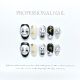 【1080】No-Face Man Nail Art Shiny Cartoon Patterns & DIY Mysterious Accessories