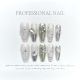 【1084】Heavy Industry Silver Moon Nail Art Shiny Silver Tones & DIY Bold Accessories