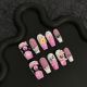 【1125】Pink Monster Nail Kit Shiny Monster Patterns & DIY Playful Accessories