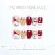 【1132】Elk Snowman Nail Art Shiny Winter Patterns & DIY Festive Accessories
