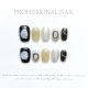 【1142】Dark Simple Nail Art Shiny Dark Tones & DIY Minimalist Accessories