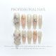 【1151】Rose Quartz Butterfly Nail Kit Shiny Butterfly Patterns & DIY Romantic Accessories