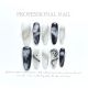 【1176】Black and White Double Snake Nail Art Shiny Snake Patterns & DIY Cool Accessories