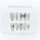 【1224】Hand-Painted Half Plate Nail Art Shiny Artistic Patterns & DIY Elegant Accessories