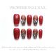 【1232】Autumn-Winter Burgundy Nail Kit Shiny Red Tones & DIY Warm Accessories
