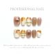 【1235】Vintage Gold Brown Nail Art Shiny Warm Tones & DIY Retro Accessories
