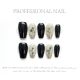 【1243】Dark Smudge Nail Art Shiny Dark Tones & DIY Mysterious Accessories