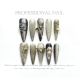 【1275】Black Wabi-Sabi Style Nail Kit Shiny Minimalist Patterns & DIY Mysterious Accessories